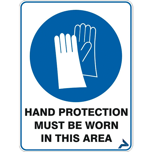 HAND PROTECTION MUST BE WORN IN THIS AREA